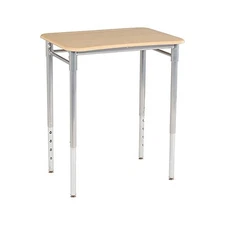 Learniture Rectangle Collaborative Desk with Curved Edge, Maple, LNT-INM1034S...