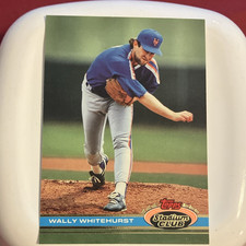 Topps 1991 Stadium Club Wally Whitehurst Rookie Card #458 New York Mets MLB. rookie card picture