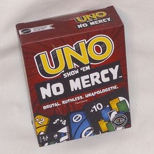 UNO No Mercy Card Game New Rules Extra Cards Brutal Ruthless Unapologetic NIB