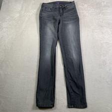 NYDJ Jeans Womens 0 Gray Legging Lift Tuck Technology Stretch Made in USA Denim