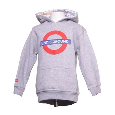 GWCC, Kapuzenpullover, Größe: 116, Grau/Rot/Blau, Baumwolle/Polyester #JMb