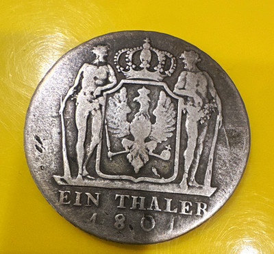 1801 Prussia Ein Thaler Friedrich Wilhelm III Silver 0.750 KM#112
