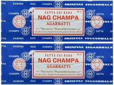 Satya Sai Baba Nag Champa Agarbatti Pack of 2 Incense Sticks Boxes 250gms... 