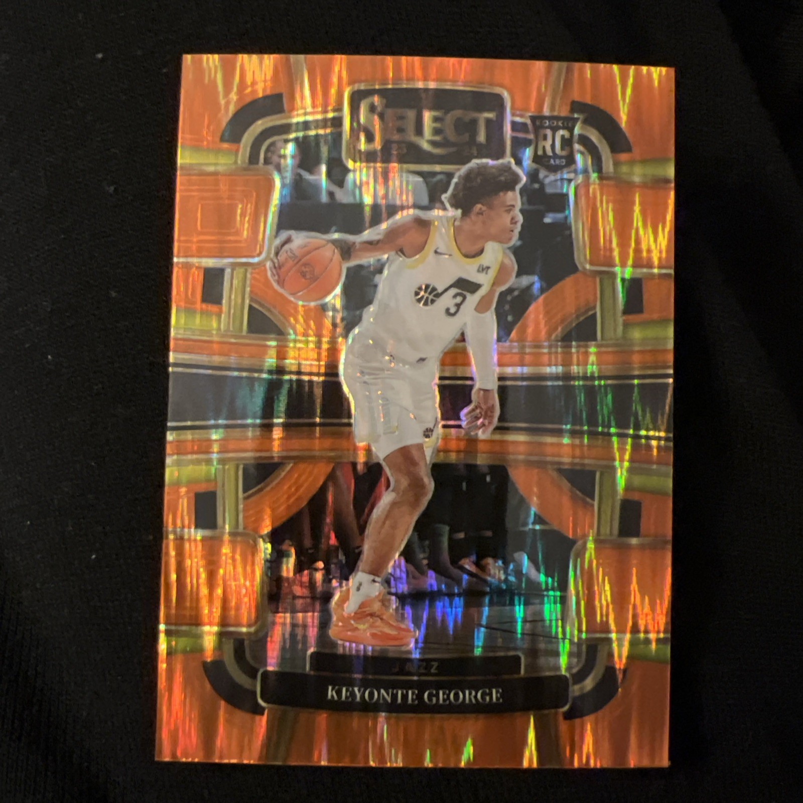 2023-24 Panini Select - Concourse Keyonte George #75 Orange Flash Prizm (RC)