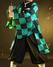 [New] Tanjiro Kamado Cosplay Set L Size w/ Haori & Wig | Demon Slayer Japan