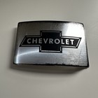 GM Chevrolet Belt Buckle Silver-Tone Metal Large Logo Belt Buckle