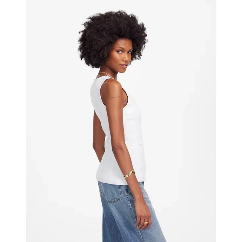 NWT Madewell Scoopneck Cutaway Vest Size 4 - Image 3 of 4