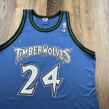 Vintage Tom Gugliotta Jersey Mens 48 Champion Minnesota Timberwolves Basketball