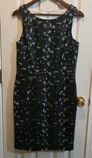 Calvin Klein Women's Faux Laser Cut-Out Sleeveless Dress Black Classic 10P