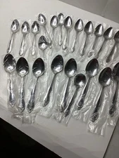 Customcraft  Stainless Flatware  Monogram  R 25 Pieces Spoons Only NEW