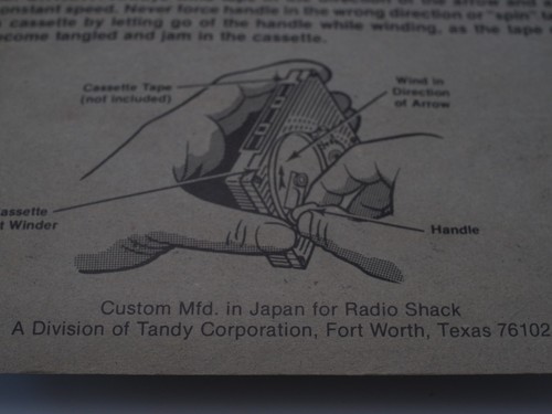 Vintage Realistic Fast Hand Audio Tape Winder NEW SEALED - Picture 4 of 4