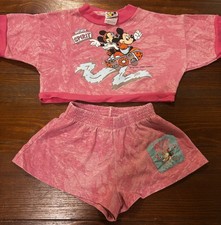 Vintage RARE 80 s Disney By Jog Togs Mickey Spirit Short Outfit Sz 3t Unisex