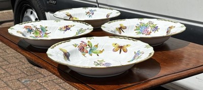 4 große Suppenschalen Herend Queen Victoria