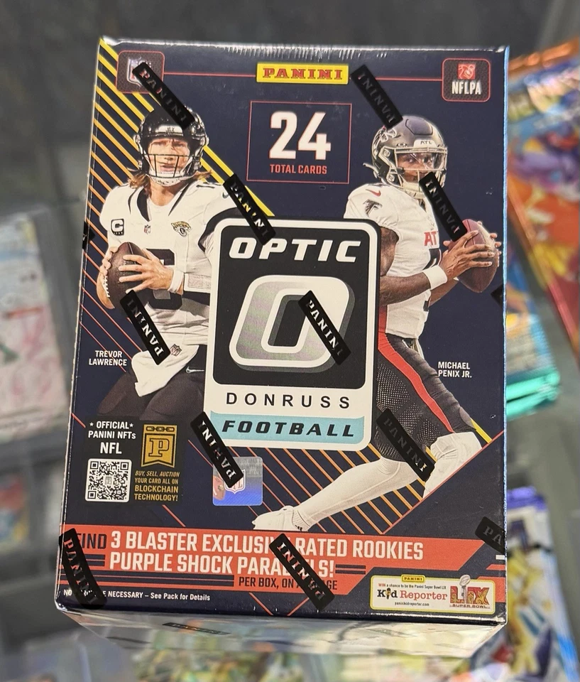 2024 Panini Donruss Optic Football Factory Sealed Blaster Box NFL (Purple Shock)