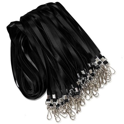 Maileto 50 Pack Black Lanyard Bulk for ID Badge Holder 50 Pack,