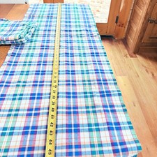 Longaberger Woven Tradition Plaid Window Valance 72 x 18. Set of 3. LNC
