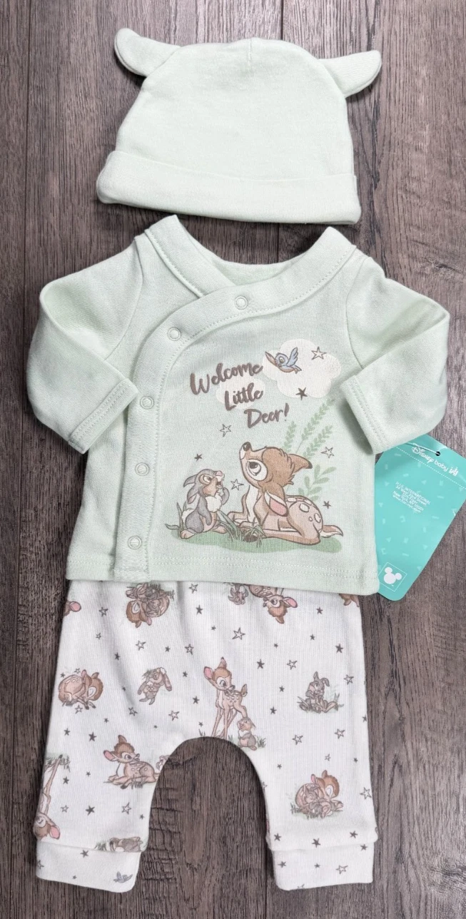 Baby Boy Clothes New Disney Baby Preemie 3pc Bambi Outfit W/Hat