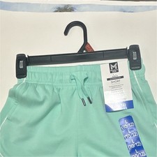 Member's Mark Girls Sandwash Shorts Green Solid Drawstring Elastic Waist L 10/12