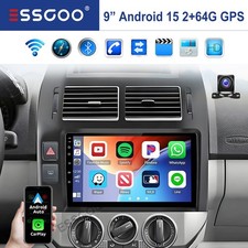 Für VW Polo 9N 2001-2009 Carplay 2+64G Android 15 Autoradio GPS Navi WIFI FM KAM