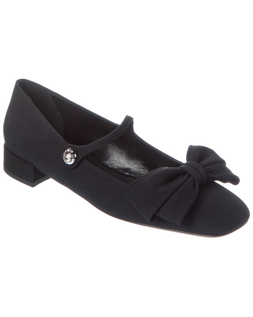 Бант Valentino Mary Jane из парусины на плоской подошве женский черный 38 88090₽