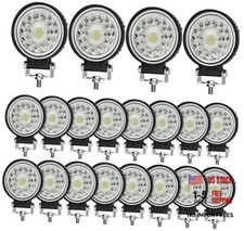 LED Tractor Work Lights, 4 Inch 99W 12V 24V Round Off Road Lights Spot Black 20