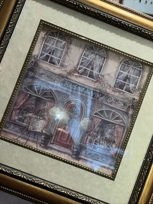 3D Framed Cafe Art Print. Maison Du Vin Signed