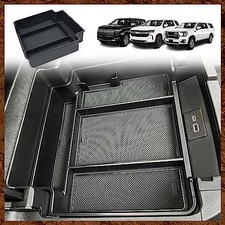 for 2021-2026 Yukon Tahoe Suburban Center Console Tray Middle Organizer Black