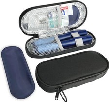 Insulin Pen Cooler Travel Case with TSA Approved Ice Packs,Diabetic Black
