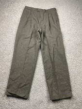 VTG Chaps Ralph Lauren 33x30 Fits 31x29 Mens Pants Trousers Pleated 100% Wool
