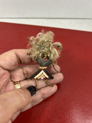 Vintage Rare Handmade Mixed Media Voodoo Brooch Pin