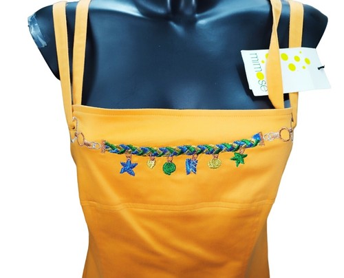 Vestitino Donna Estate Sportivo Arancio Tinta Unita 42 44 it Leggero Bretelle - Picture 51 of 53