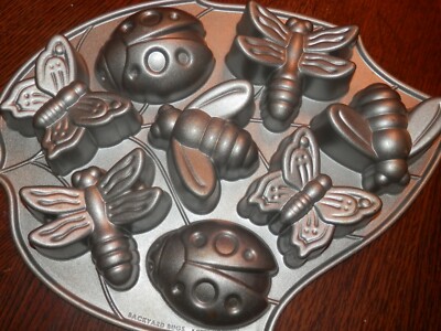 Nordic Ware Cake Cupcake Muffin Pan Backyard Bugs Butterfly