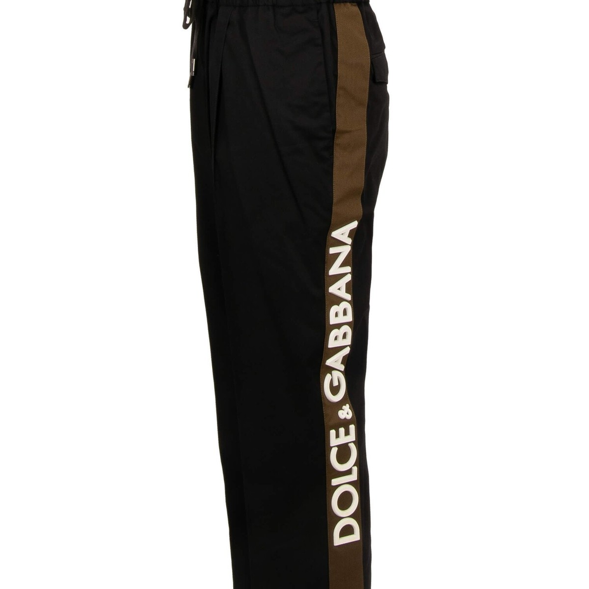 DOLCE & GABBANA DG Logo Patch Cotton Trousers Jogger Pants