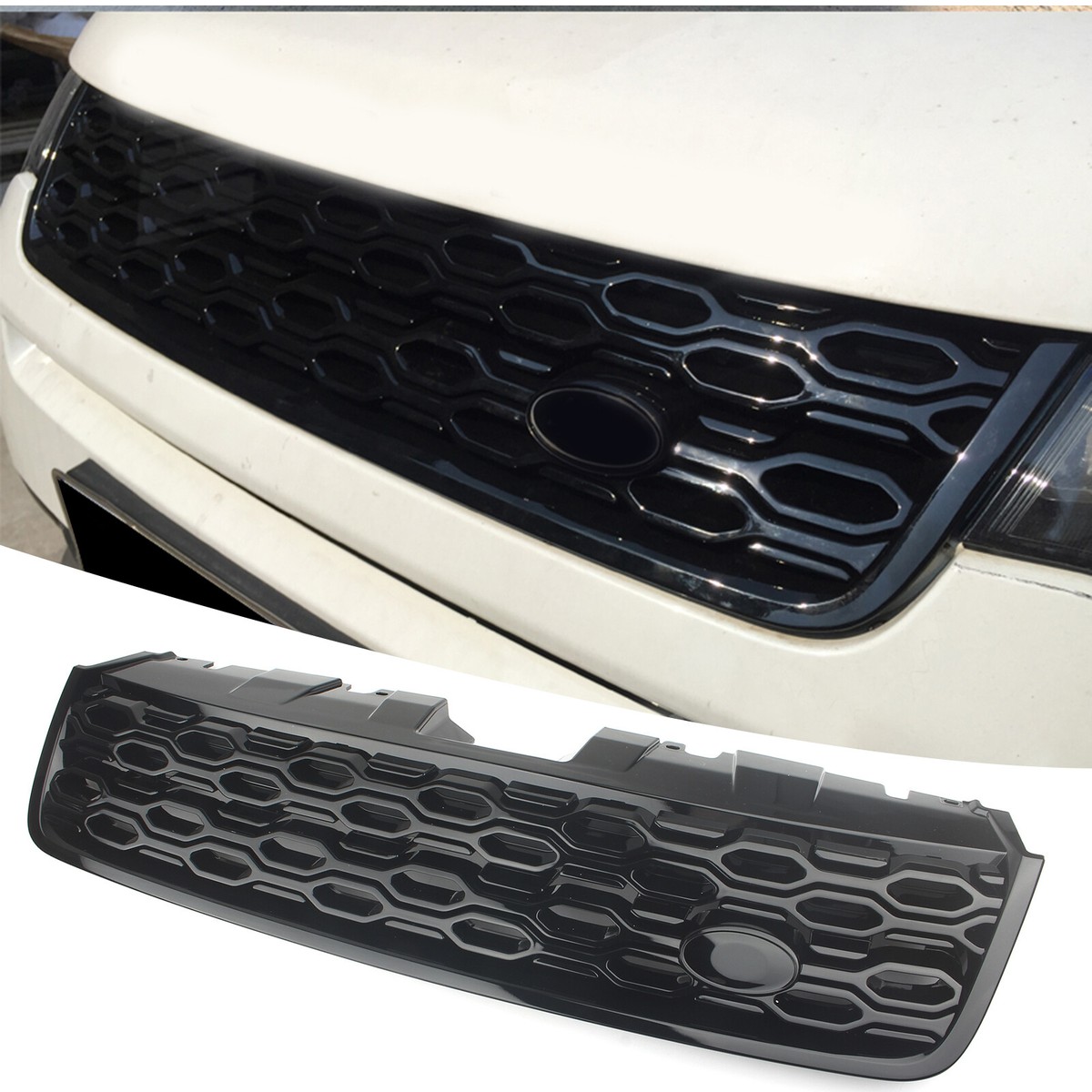 Front Gloss Black Grille For Land Rover Discovery Sport 2015-2017