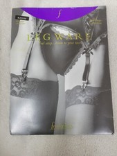 Fredericks Of Hollywood Legware Lace Top Thigh High Stockings Size M Black