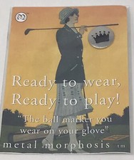Golf Marker Woman’s Metal Morphosis “Crown” Made In USA New Sealed Vintage Stock
