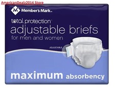 Member's Mark Total Protection Unisex Briefs - Choose your size M, L, XL or XXL