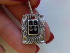 Old,Silber, Vintage silver pendant Soviet 916 USSR tests star 4.77g. RARE