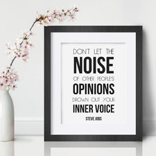 Steve Jobs Inspirational Wall Art Print Motivational Quote Poster Decor Gift him