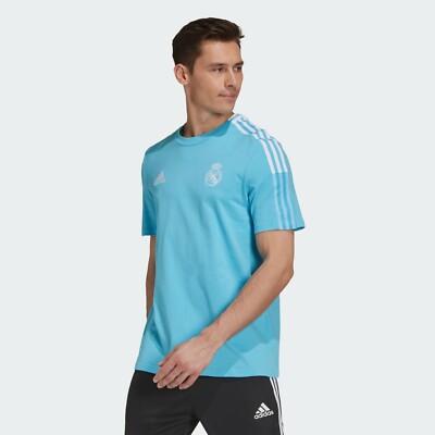 adidas Real Madrid シャツ Mサイズ 水色 Real Madrid CF Jersey Style Tee Adidas Kit Cyan Powder Blue