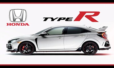Honda type R Racing Team Banner Flag 3x5ft - Garage Wall Art & Outdoor workshop