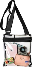 Clear Stadium Event Bag | Small Crossbody Purse for Women, Games Approved