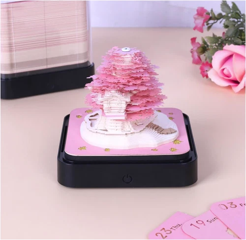 3D Art Calendar Memo Pad 2024 Creative Time Piece Calendar DIY Tree Rip Away US - Picture 3 of 14