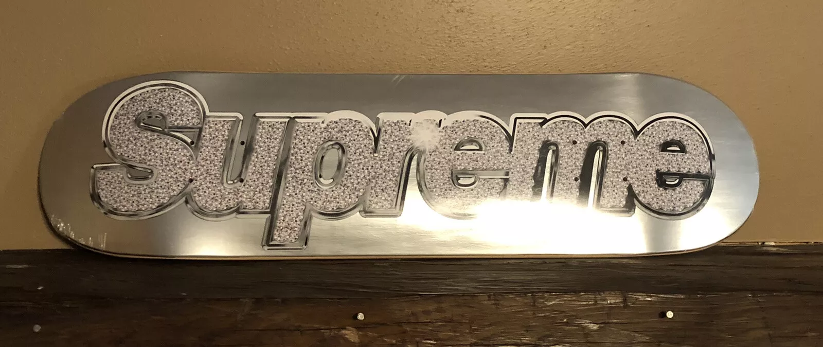 Supreme Bling Skateboard Skateboard Deck Argent SS13