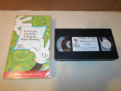 Disney Educational Productions VHS If I'm Lyin' Dyin'' *A Program About Smoking*