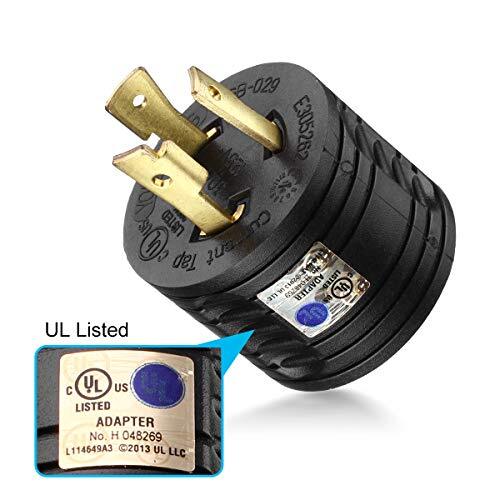 RV Generator Adapter, 3-Prong 30A Male to 30A Female RV Power Plug for Camper Mo - Picture 4 of 7
