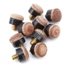 50 Pcs Screw-on Pool Cue Tip Replacement 13mm Billiard Stick Tips Brown