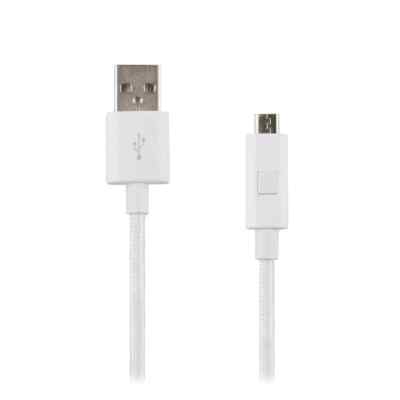 Verizon Braided White micro-USB Charge Data Cable w/LED for Samsung GalaxyS7/S6