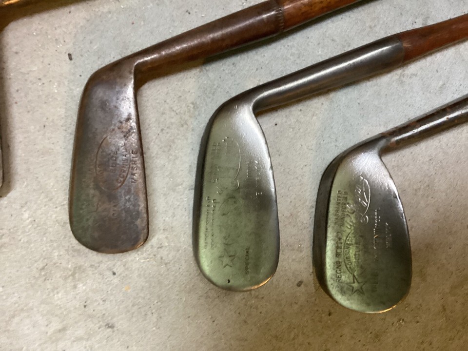 Antique Hickory Wood Shaft 6 Club Set Wm Gibson Group Good Clubs eBay