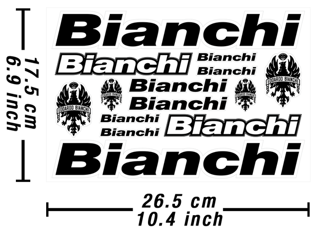 bianchi bike decals